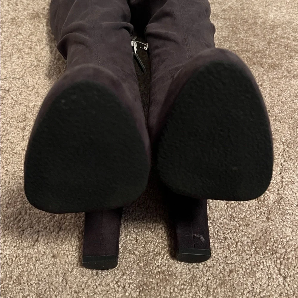 Sam Edelman Charcoal Over-the-Knee Suede Boots Size 7 1/2”